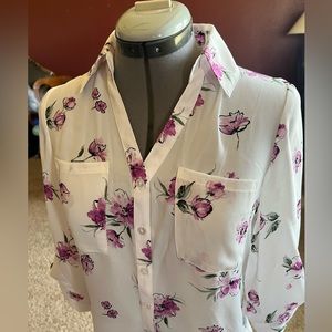 by&by Juniors Womens 3/4 Sleeve Regular Fit Button-Down Shirt XS New